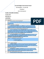 Rural Development Worksheet