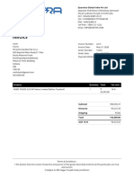 Invoice: Product Quantity Total Tax Rate