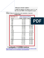 Tabla para Calcular Capilares para Aires Acondicionado