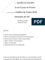 Aula 6 - GESTÃO DO ESCOPO PDF