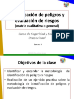 Semana 4 - Identificacion de Peligros y Evaluacion de Riesgos IPERC PDF