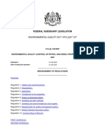 Environmental Quality (Control of Petrol and Diesel Properties) Regulations 2007 PDF