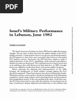 Israel's Military Performance in Lebanon, June 1982: Yezid Sayigh