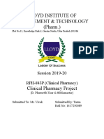 Clinical Pharmacy Sonu Project