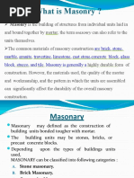 Masonry and Its Types