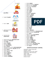 Lugares de La Ciudad en Inglés y Español