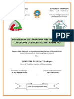 Rapport de Stage Iuc 2020 - Maintenance D'un Groupe Electrogene Cas Du Groupe de L'hopital Saint Padre Pio