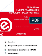 Informacion General - Programa BPMM Fase Ii - Promperu