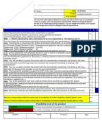 OI - 001 - Supplier Feasibility Commitment: Feasibility Level of The Product Feasible Not Feasible