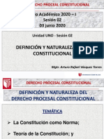 CLASE 02 - CLASE Definición y Naturaleza Jurídica Del Derecho Procesal Constitucional - 2020-1 PDF