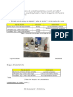 Resultados Reaccion de Oxidacion de Alcoholes y Metales