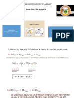 Ejercicios de Cinetica Quimica para Entregar