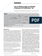 Isometric Exercise To Reduce Pain in Patellar Tendinopathy In-Season Is It Effective "On The Road?"