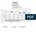 Individual Learning Monitoring Plan