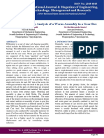 Design and Assembly Analysis of A Worm-Assembly in A Gear Box