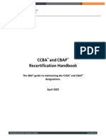 Ccba and Cbap Recertification Handbook