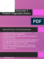 Learning Outcome 3 Present Vegetable Dishes