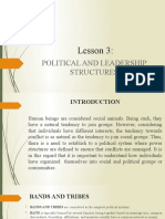 Political and Leadership Structures: Lesson 3