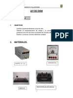 Experiencia 04 Ley de Ohm