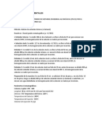 Longitud: 30 m x 0,53 nm DI x 0,5 μm Fase móvil: N2 Detector: FID Temperatura del Horno: 100º C Temperatura del Detector: 200ºC Temperatura del Inyector: 150ºC Volumen de inyección: 0,1 μL