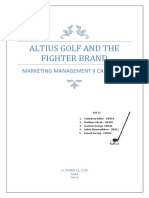 Altius Golf and The Fighter Brand: Marketing Management Ii Case Study