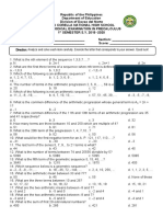 Pre-Calculus 1st Exam