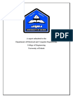 A Report Submitted To The Department of Electrical and Computer Engineering, College of Engineering University of Duhok