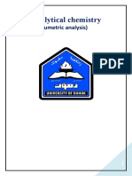 Analytical Chemistry: Volumetric Analysis)