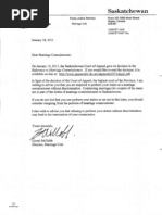 Marriage Commissioner Letter