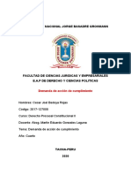 Demanda de Accion de Cumplimiento - D. Procesal Constitucional II