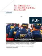 Prescripción y Caducidad en El Procedimiento Disciplinario Policial