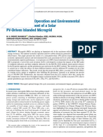 Techno-Economic Operation and Environmental Life-Cycle Assessment of A Solar PV-Driven Islanded Microgrid