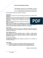 CARTA DE SEGURIDAD DE OBRA Maritza