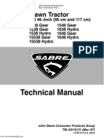 John Deere 38-Inch and 46-Inch Sabre Lawn Tractor Technical Manual