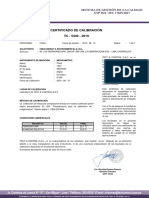 Certificado de Calibracion Meghometro