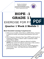 Hope - 1 Grade 11: Exercise For Fitness