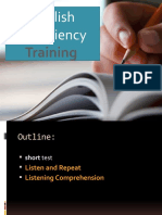 English Proficiency: Training