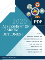 Assessment of Learning Outcomes I: Project Write - Xi