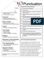 Punctuation Worksheet