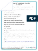 How To Study Pharmacology Checklist Cheat Sheet