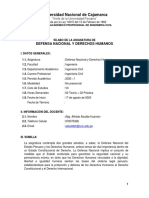 Sílabo de Defensa Nacional y Derechos Humanos