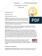 Library of Congress - Federal Research Division Country Profile: Malaysia, September 2006