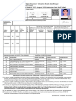 Gujarat Secondary and Higher Secondary Education Board, Gandhinagar GUJARAT COMMON ENTRANCE TEST - August 2020 Admission Card (Hall Ticket)