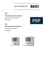 Manual Termostatos TCD 10C, RCD 10C, TCX 10C, RCX 10C