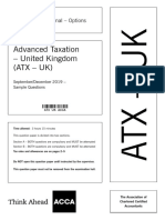 Advanced Taxation - United Kingdom (Atx - Uk) : Strategic Professional - Options