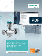 Connection of The Flowmeter SITRANS FC410 To A CPU S7-1200 Via Modbus Rtu