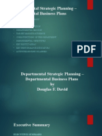 Departmental Strategic Planning - Departmental Business Plans