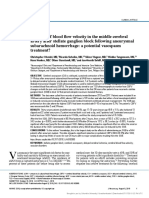 [19330693 - Journal of Neurosurgery] Decrease of blood flow velocity in the middle cerebral artery after stellate ganglion block following aneurysmal subarachnoid hemorrhage_ a potential vasospasm treatment_ (1).pdf