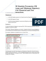 How To Set EB Mandate Parameter, EB Signatory Groups and Minimum Signatory Requirement For Financial and Non Financial Transactions