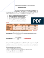 Ejercicio de Tasas de Generación Por Método de Análisis de Cargas